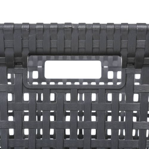 Panier à Linge 45l Gris 2 Poignées Intégrées L 59 X P 38.5 X H 26 Cm