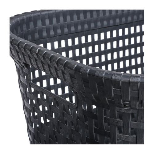 Panier à Linge 45l Gris 2 Poignées Intégrées L 59 X P 38.5 X H 26 Cm