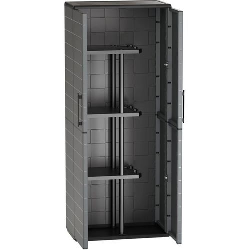 Armoire De Rangement En Polypropylène Gris 68 X 37 X 163 Cm