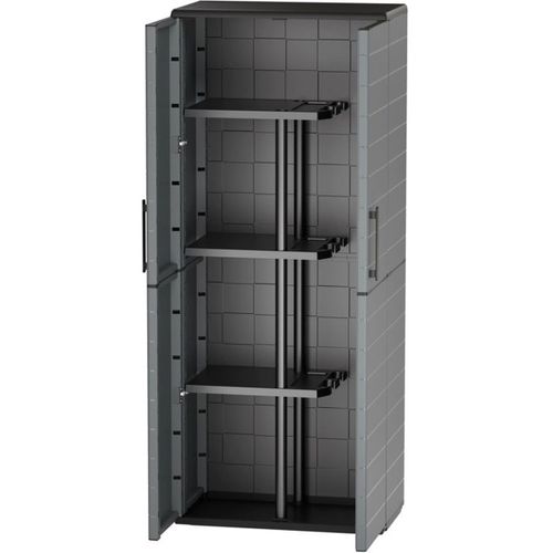 Armoire De Rangement En Polypropylène Gris 68 X 37 X 163 Cm