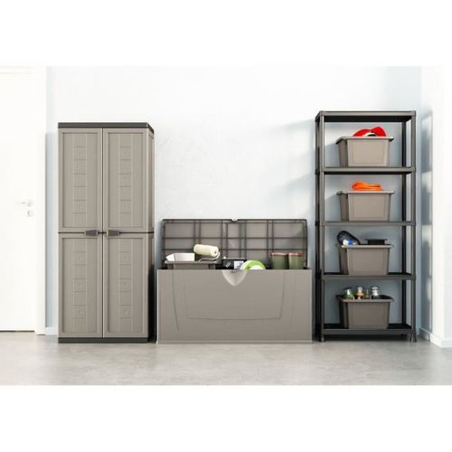 Étagère Modulaire 5 Niveaux 176 X 75 X 32 Cm - Noir, 25 Kg/étagère