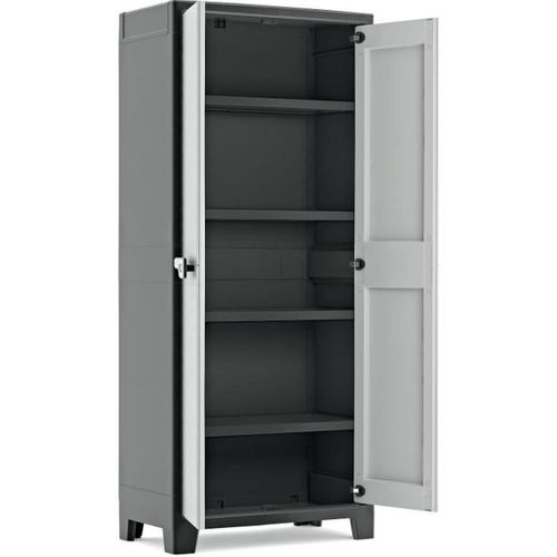 Armoire Haute Résine Titan 182 X 80 X 44 Cm - 5 Étagères Verrouillable