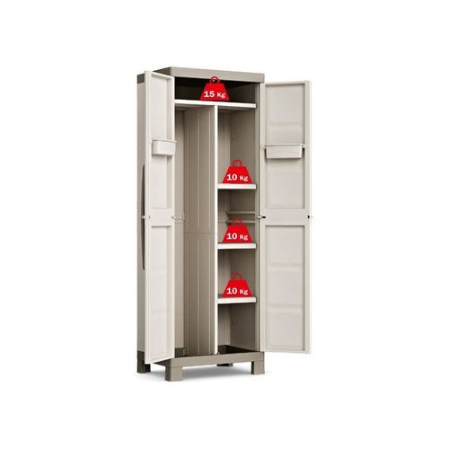 Keter Armoire Utilitaire Excellence - Beige Et Taupe - 65 X 45 X 182 Cm
