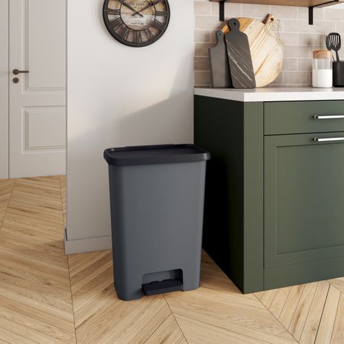 Poubelle 50 l COMPATTA Gris anthracite