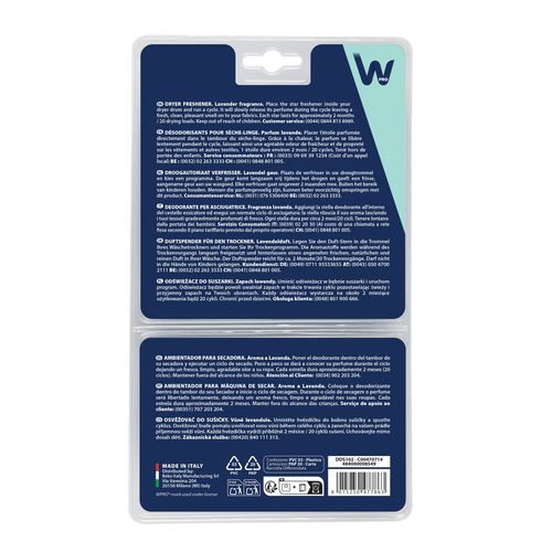 Désodorisant sèche-linge WPRO DeoStar Lavande x2 DDS102 vue de derrière
