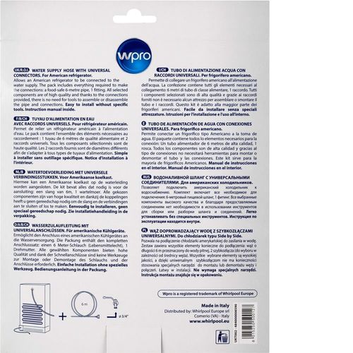 Tuyau réfrigérateur américain WPRO UKT002 6m