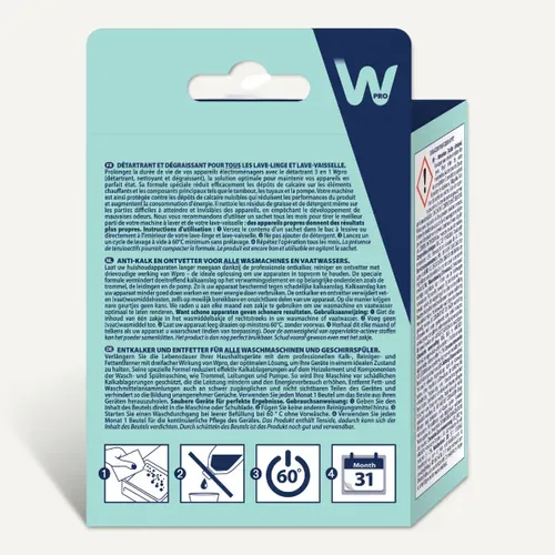 Détartrant machine WPRO DES616 vue de derrière