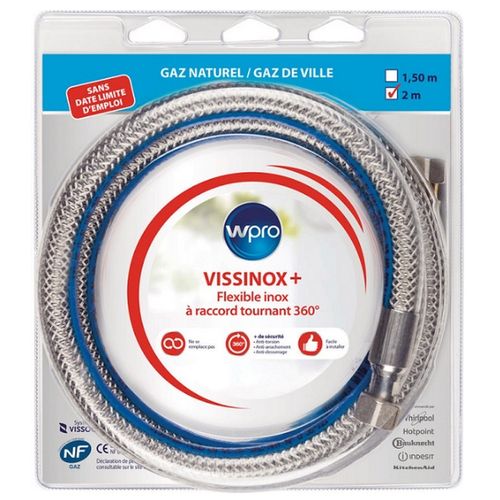 Tuyau de gaz Vissinox 2m Gaz naturel - Tnv 200