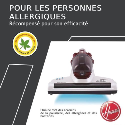 Aspirateur Matelas Et Tissus 500 W, Uv-c, Sans Sac, 3 Modes