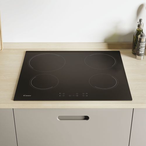 Table vitrocéramique CANDY CC64CH 4 foyers Noir