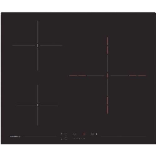 Table vitrocéramique ROSIERES RKH63TCT/2 3 foyers Noir