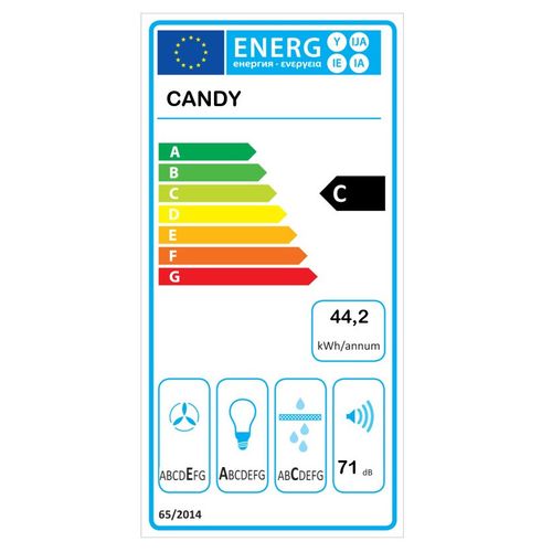 Hotte visière CANDY CFT610/4W/1_ Blanc 60cm