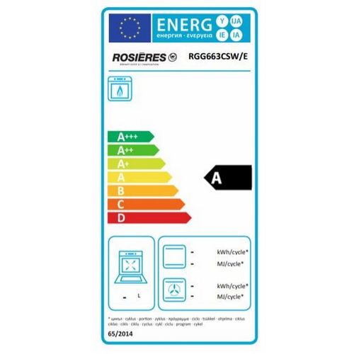 Cuisinière Gaz Rgg663csw/e Blanc