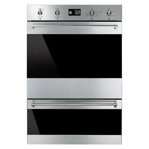 Four encastrable SMEG DOSP6390X Double four Inox vue de face