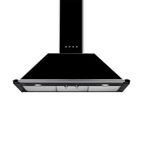 Hotte décorative SMEG KT90BLE 90cm noir vue de face