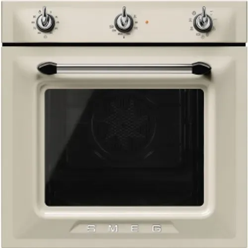 Four encastrable SMEG SF6905P1 crème vue 3/4