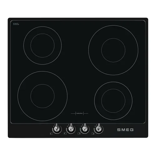 Table Induction SMEG SI964NM 60cm 4 foyers Noir vue de face