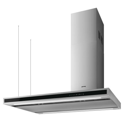 Hotte décorative SMEG KLTI12L4X vue 3/4