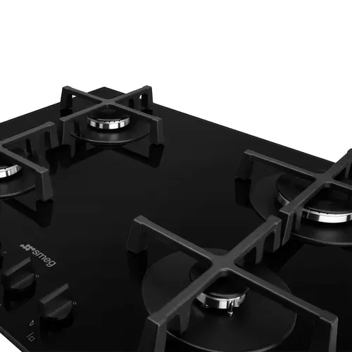 Table de cuisson gaz SMEG PV264B - 4 foyers - Noir
