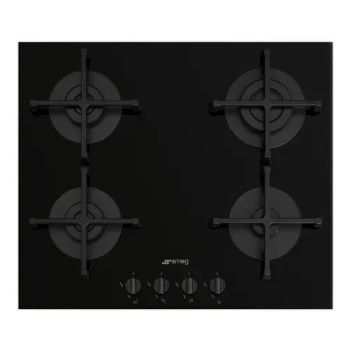Table de cuisson gaz SMEG PV264B - 4 foyers - Noir
