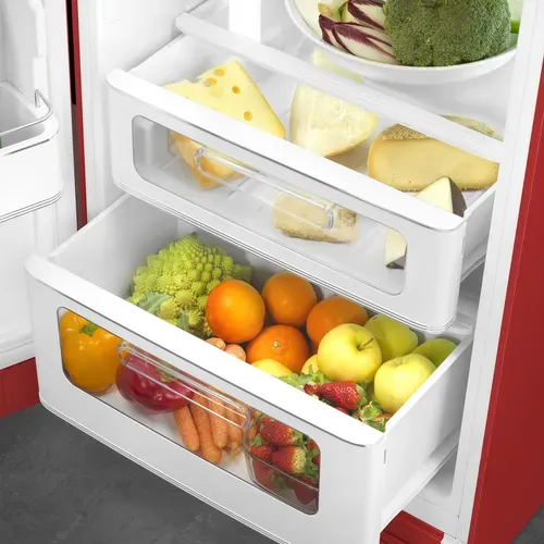 Réfrigérateur 2 portes SMEG FAB30LRD6 rouge vue accessoires