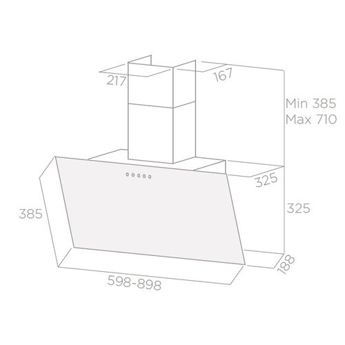 Hotte décorative 60 cm - Shire Bla 60