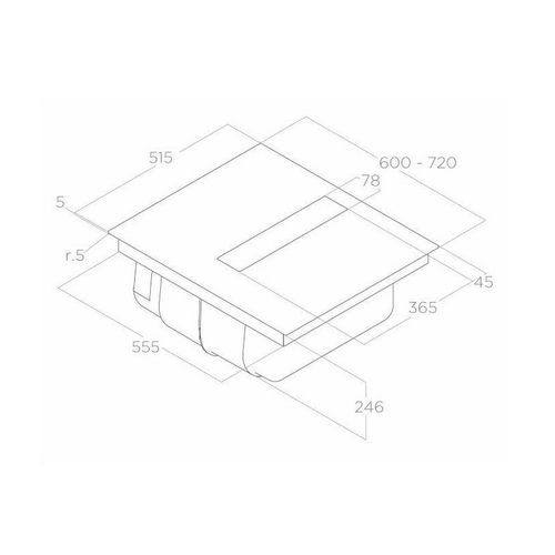 Table induction aspirante ELICA NIKOLATESLA FIT BL/A/72