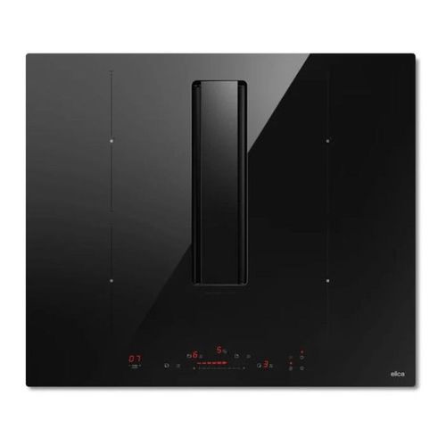 Table De Cuisson Induction 60 Cm Avec Hotte Intégrée, 4 Foyers, Verre Noir