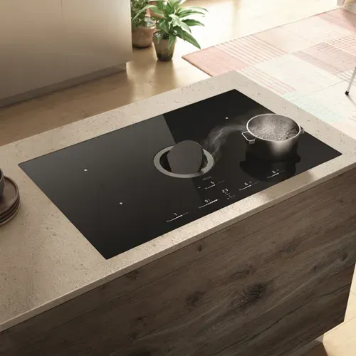 Table induction aspirante ELICA SWITCH GLOW EVO B/BO vue d'ambiance 1