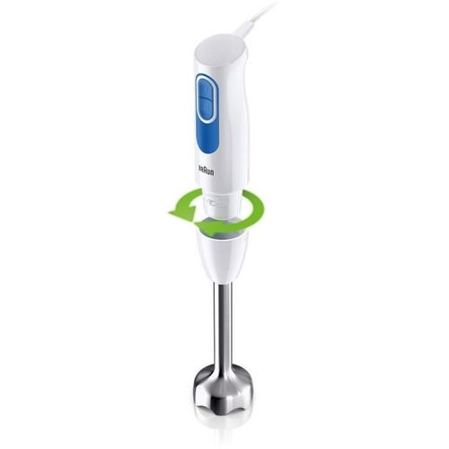 Pied Mixeur Braun Mq20.236m - Moteur 600 W - 2 Vitesses - Systeme Easytwist