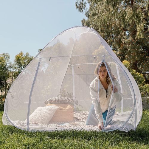 Tente de lit pop-up avec fond, moustiquaire pliable pour chambre à