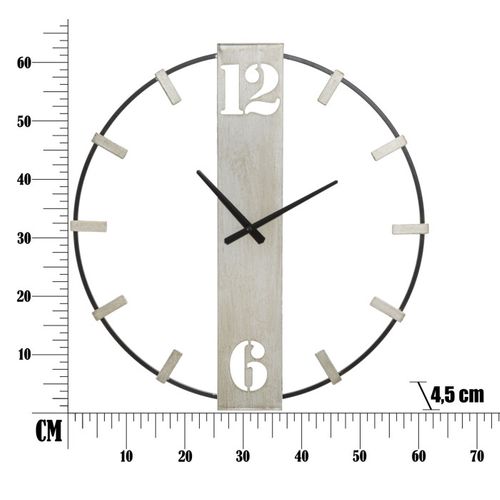 Horloge En Métal Silvery 61 X 4.5 X 63 Cm