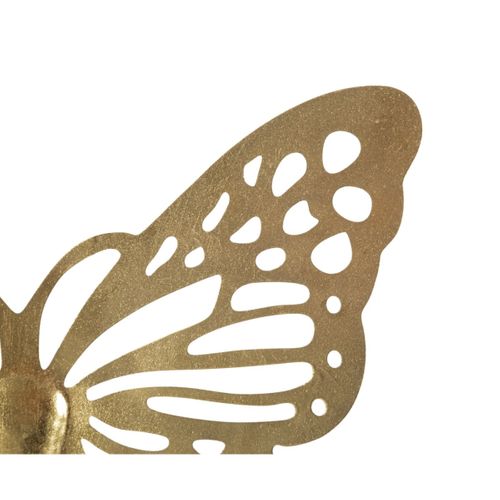 Décoration Murale En Métal "butterfly Uni" 43cm Or