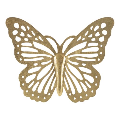 Décoration Murale En Métal "butterfly Uni" 43cm Or