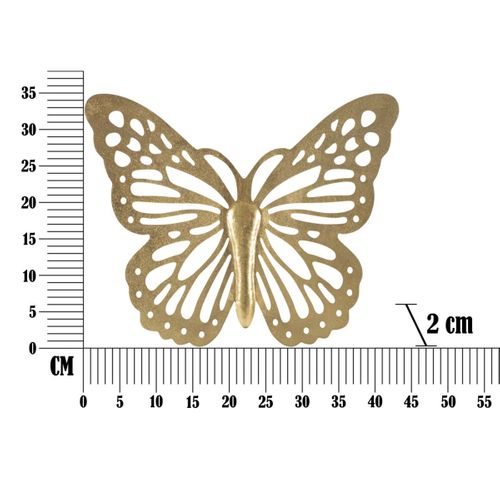 Décoration Murale En Métal "butterfly Uni" 43cm Or