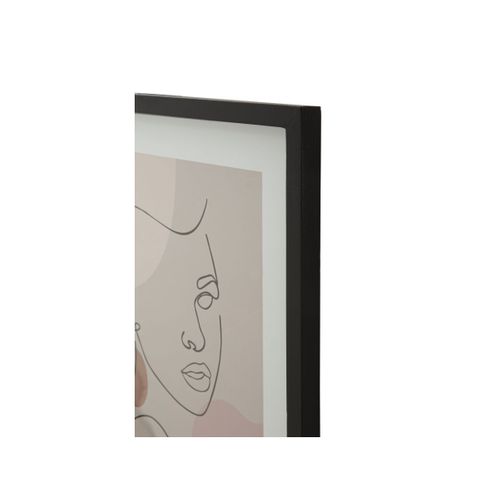 Cadre Déco "visage" 35x47cm Noir