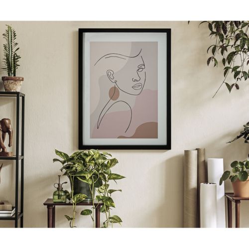 Cadre Déco "visage" 35x47cm Noir