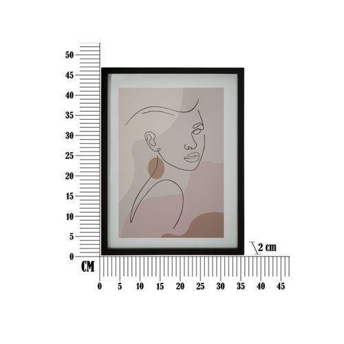 Cadre Déco "visage" 35x47cm Noir