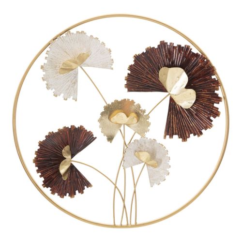 Décoration Murale Ronde En Métal "reddy" 61cm Multicolore