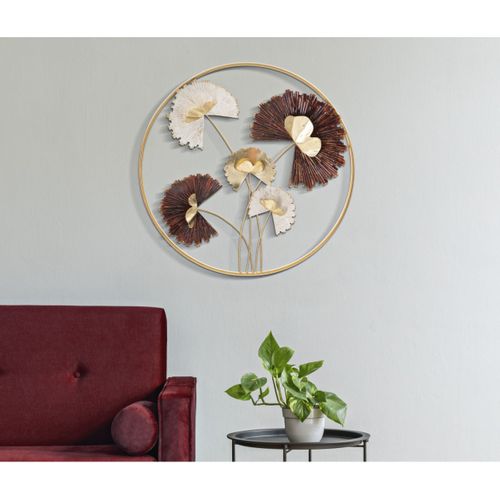 Décoration Murale Ronde En Métal "reddy" 61cm Multicolore