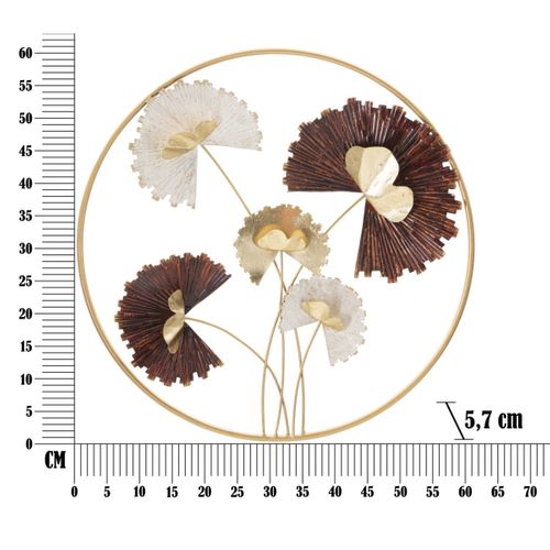 Décoration Murale Ronde En Métal "reddy" 61cm Multicolore