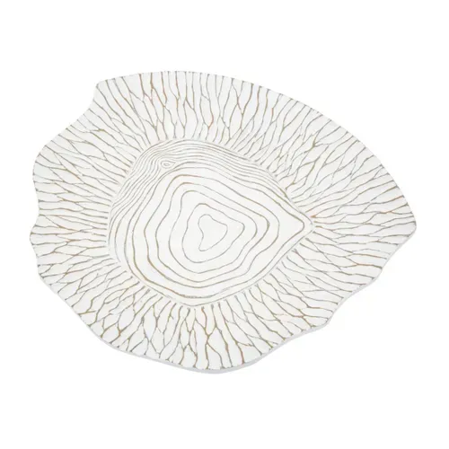 Vide-poche Design En Polyresine "terra" 37cm Blanc