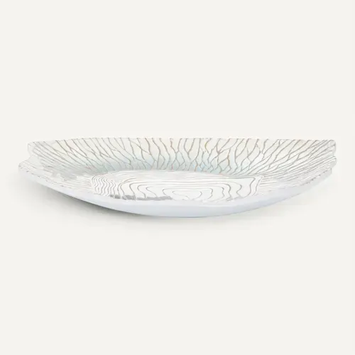 Vide-poche Design En Polyresine "terra" 37cm Blanc