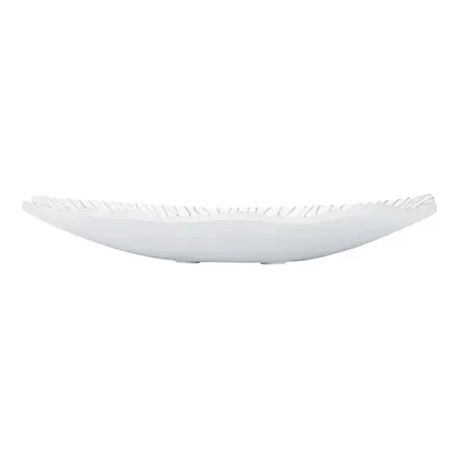 Vide-poche Design En Polyresine "terra" 37cm Blanc