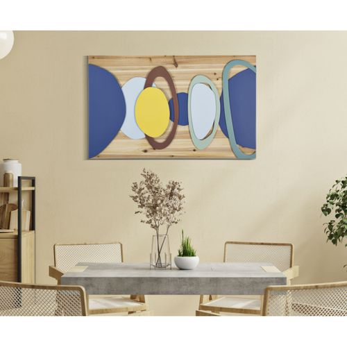Décoration Murale En Bois "color" 80cm Multicolore
