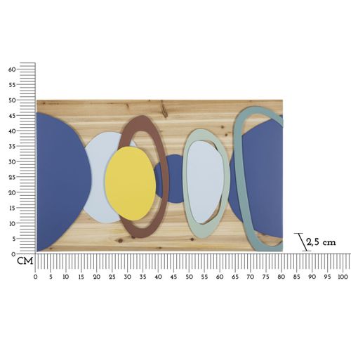 Décoration Murale En Bois "color" 80cm Multicolore