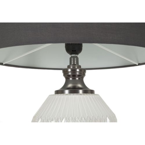 Lampe à Poser En Verre "brighty" 65cm Blanc et Gris