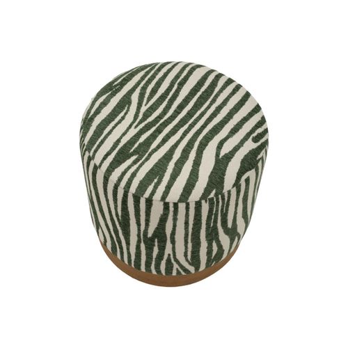 Pouf Imprimé Zèbre "savana" 40cm Vert