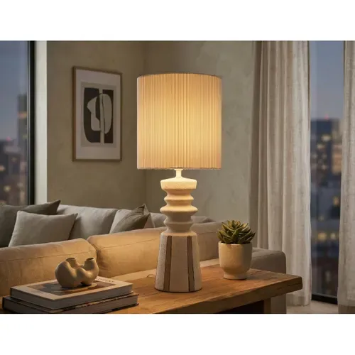 Lampe À Poser En Céramique "tribal" 57cm Multicolore