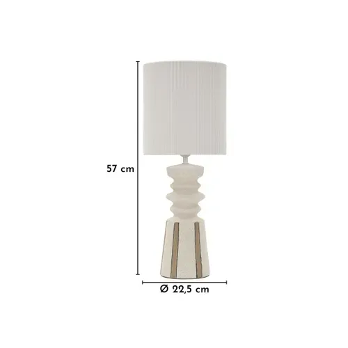 Lampe À Poser En Céramique "tribal" 57cm Multicolore